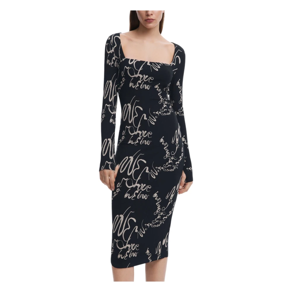Desigual Lange Jurken Collectie Lente Zomer Black Dames