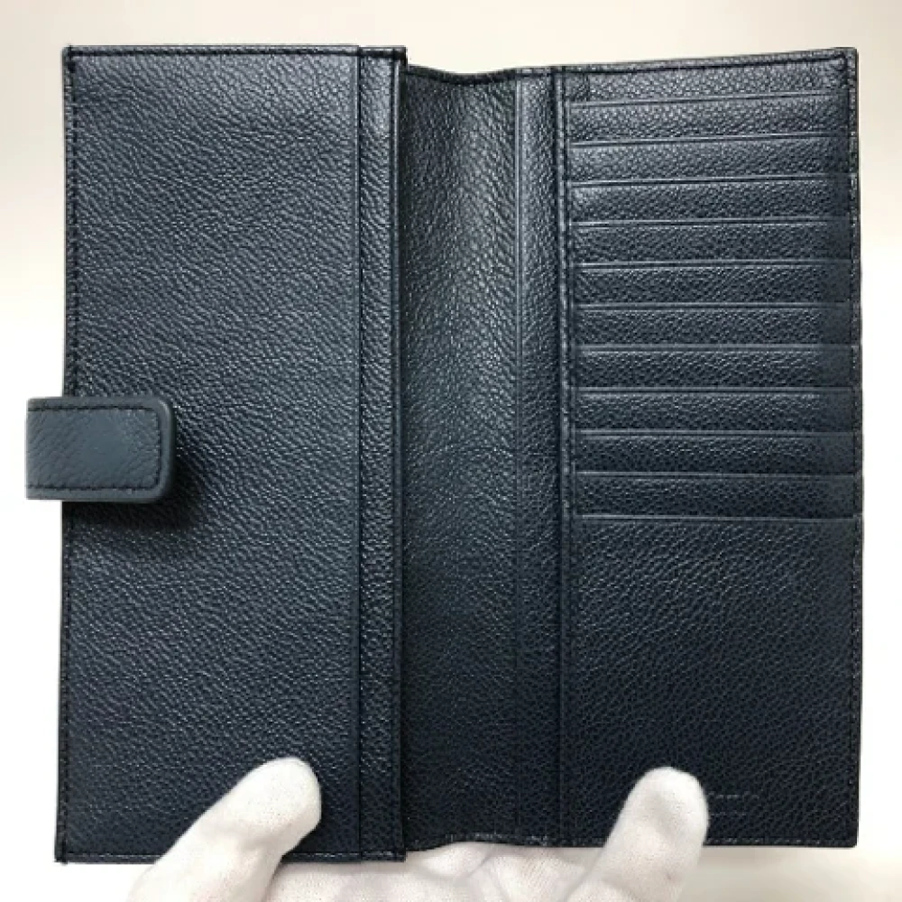 Prada Vintage Pre-owned Leather wallets Blue Dames