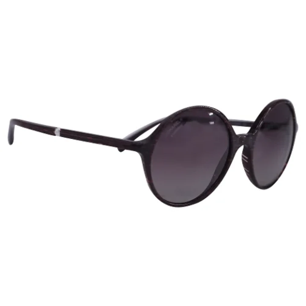Chanel Vintage Pre-owned Acetate sunglasses Black Dames