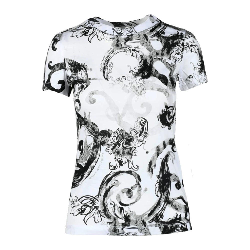 Versace Jeans Couture Katoenen T-shirt met stijlvol ontwerp Multicolor Dames