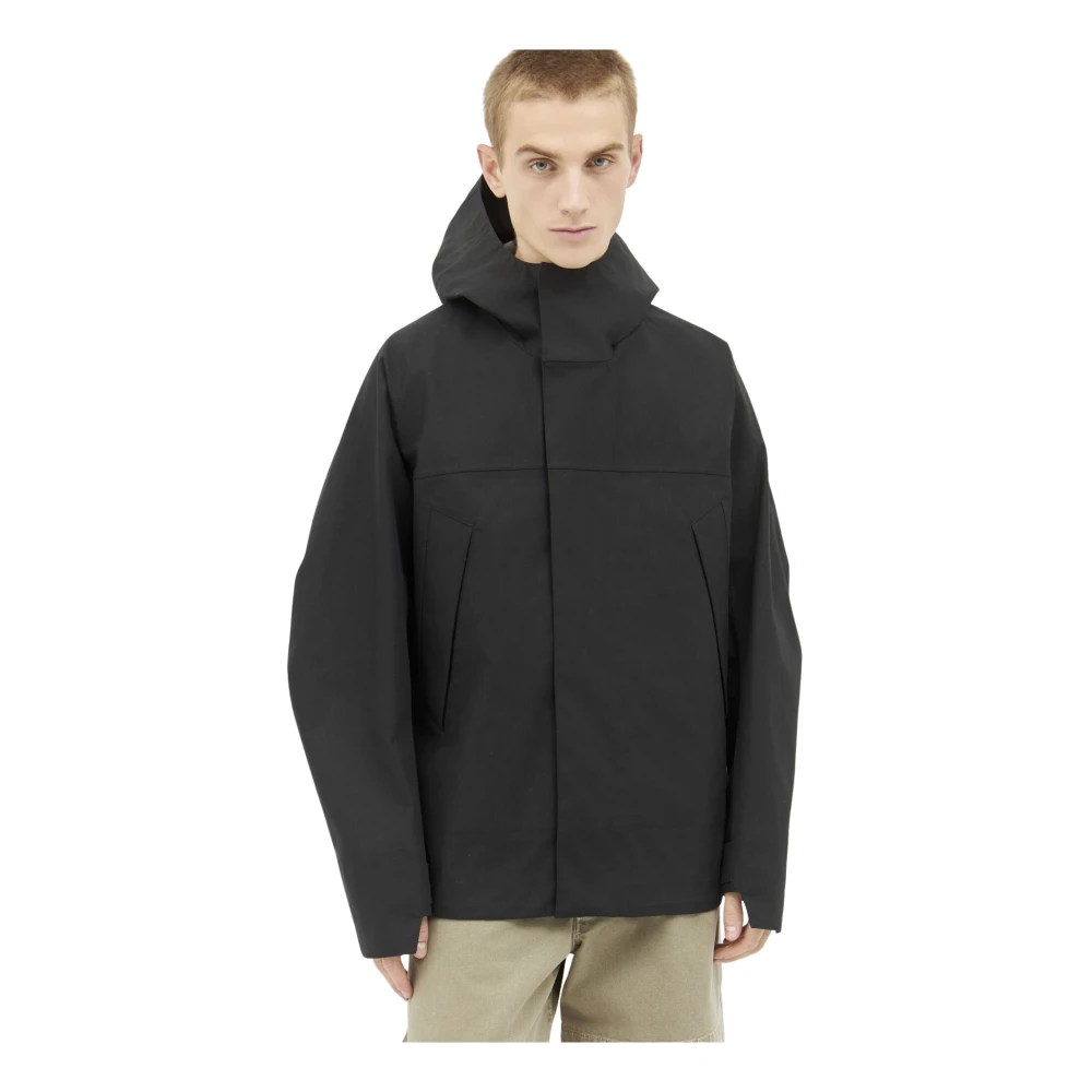 Lemaire Waterafstotende Katoenen Parka Black Heren