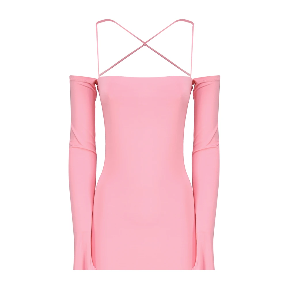 Andamane Roze Off-Shoulder Midi Jurk Pink Dames