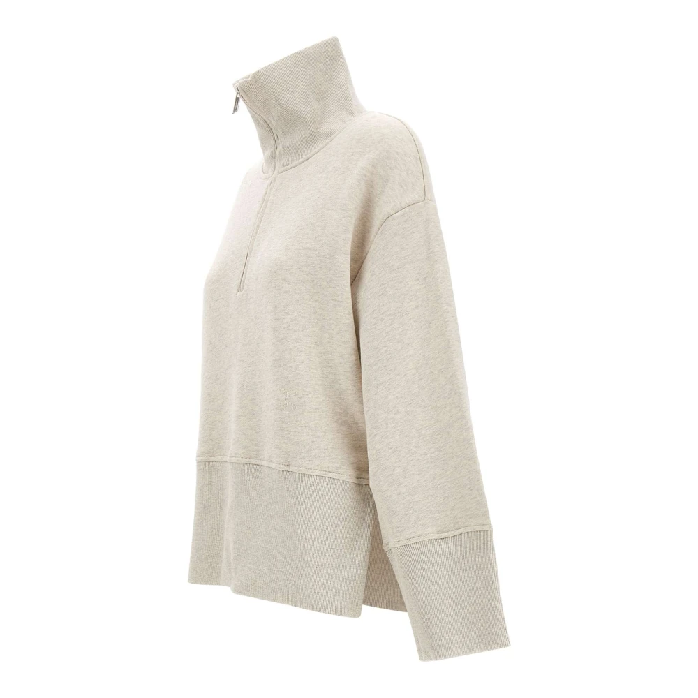 closed Beige Sweatshirt met Hoge Kraag Beige Dames