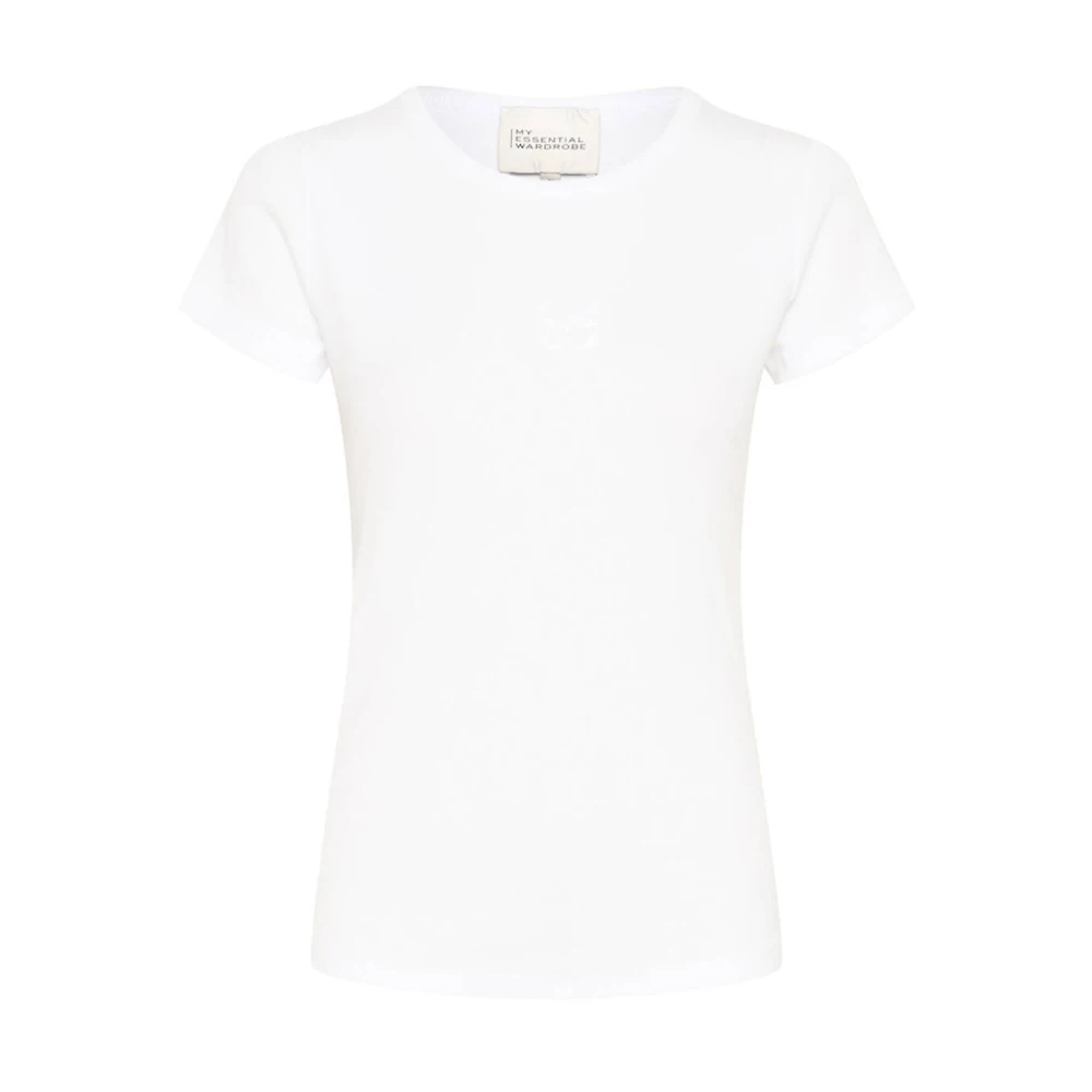 My Essential Wardrobe MandyMW Top Korte Mouw Stijlvol White Dames