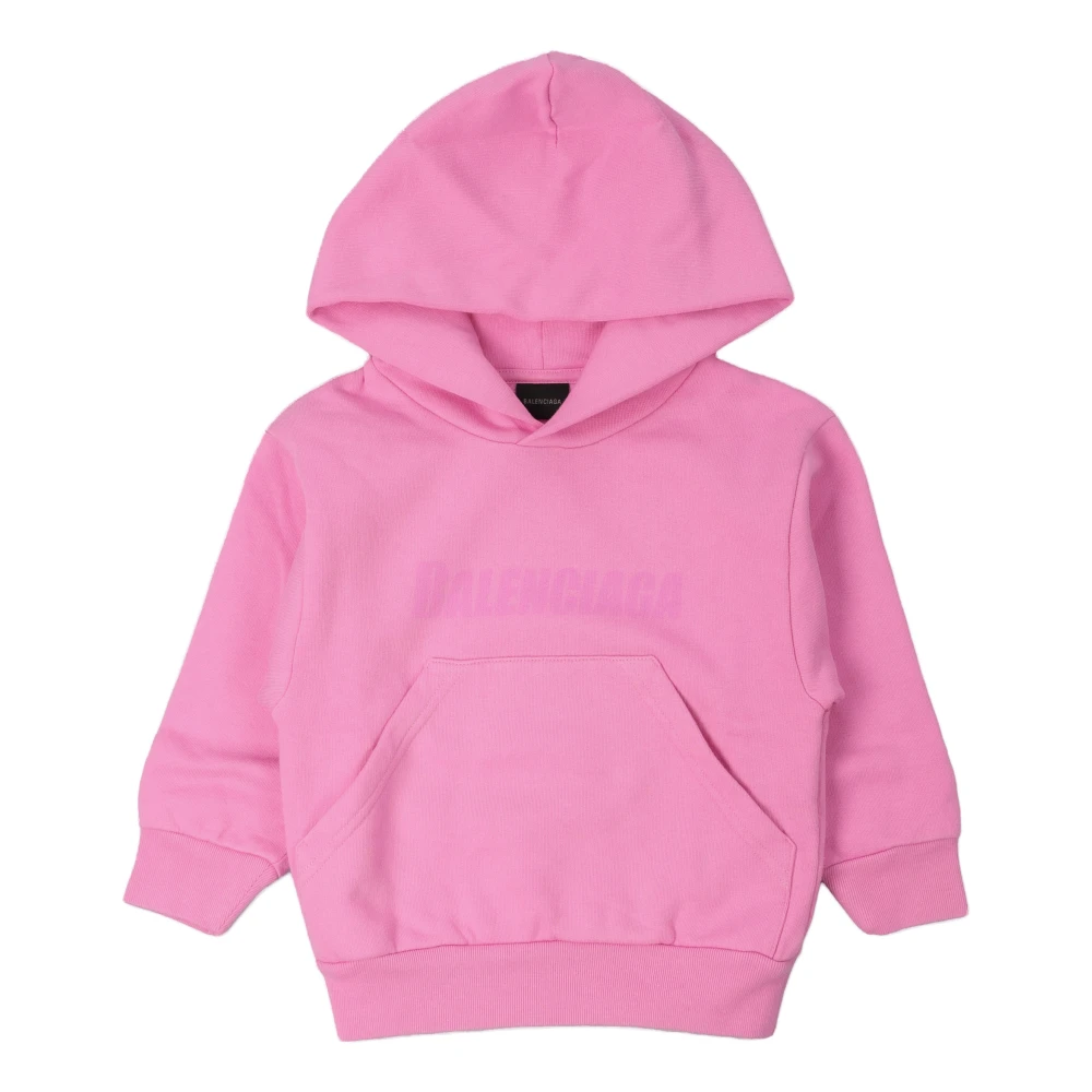 Balenciaga Caps Hoodie i Rosa Pink, Flicka