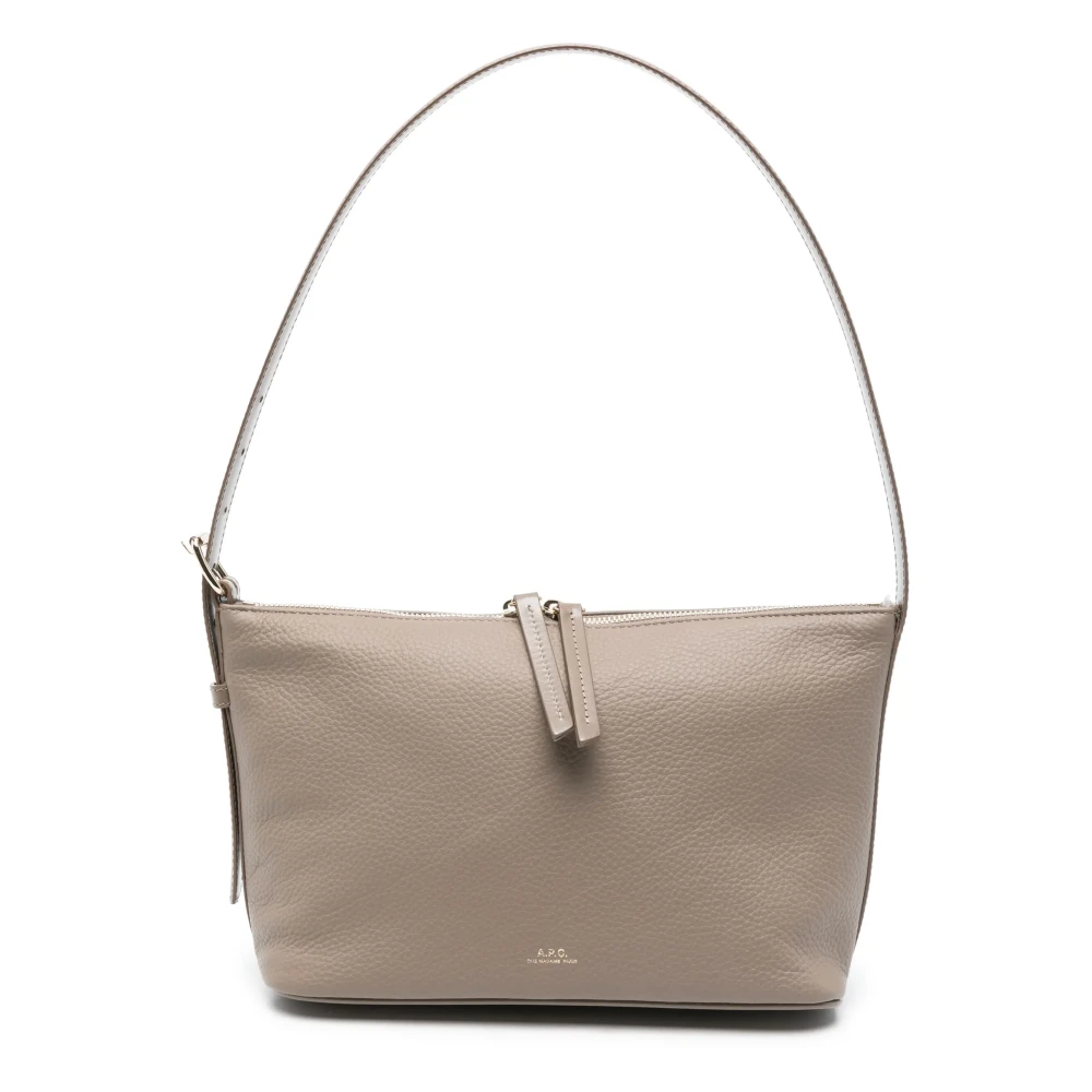 A.p.c. Grijze leren schoudertas Gray Dames