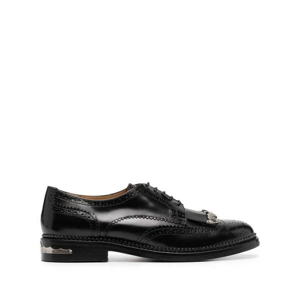 Toga Pulla Svarta Läder Frans Brogue Skor Black, Dam