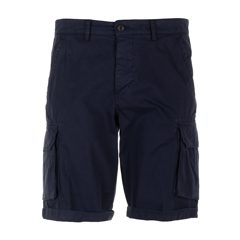 40Weft Blauwe Cargo Bermuda Shorts Blue Heren