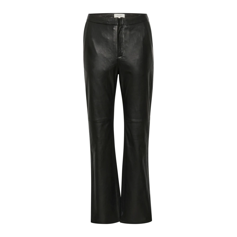 Part Two Black Wide Trousers, Female, Xs, Leather Bootcut Trousers