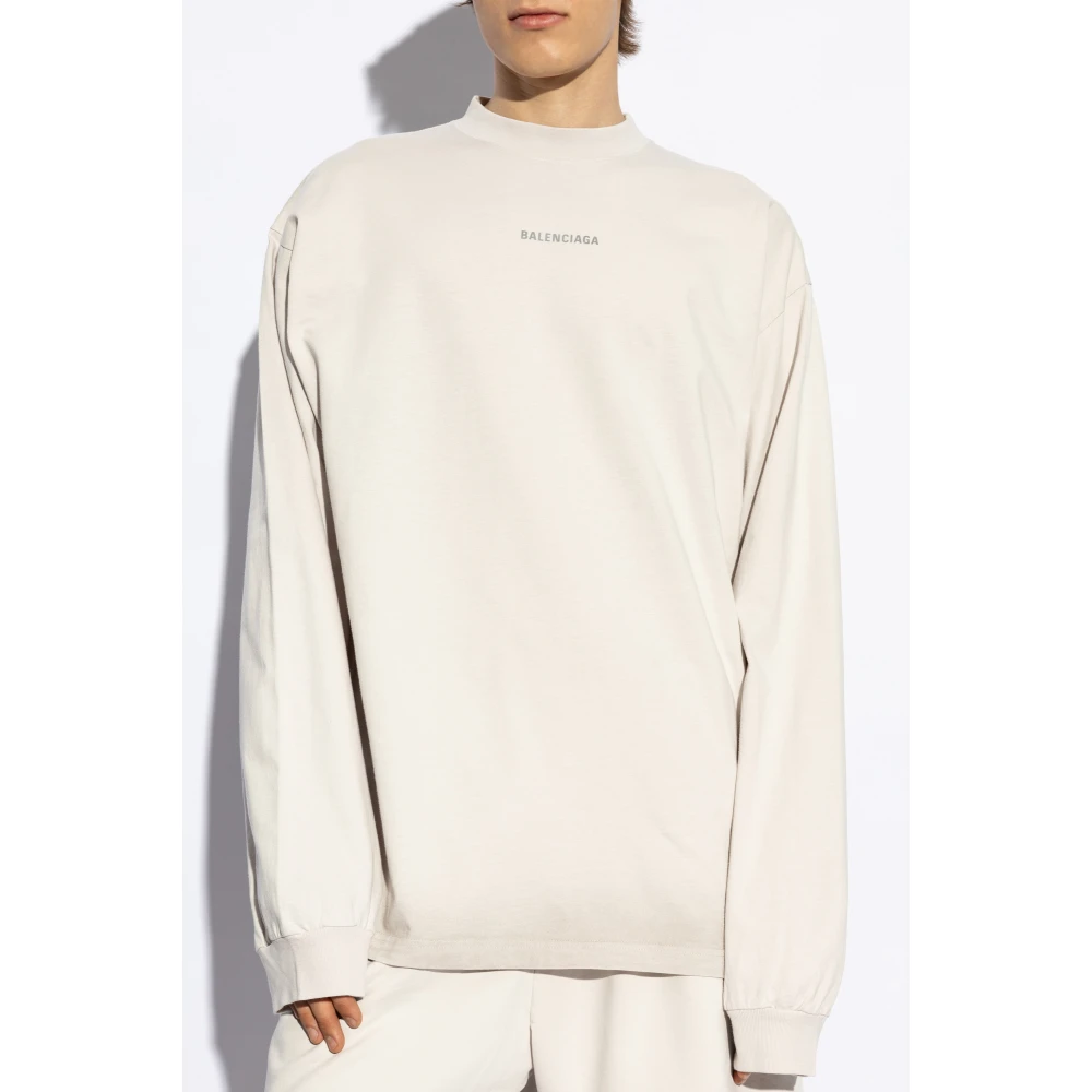 Balenciaga T-shirt met lange mouwen Gray Heren