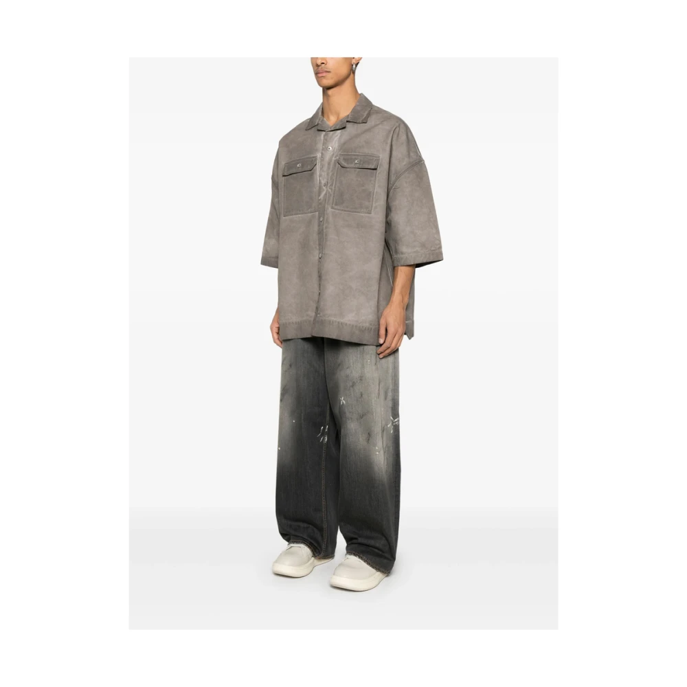 Rick Owens Donkere Schaduw Shirt Gunmetal Grijs Gray Heren