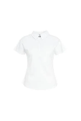 Vit Monogram Polo Skjorta med Logotyp