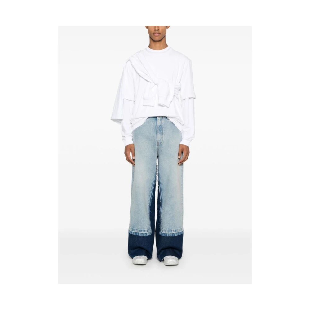 MM6 Maison Margiela Wijde Pijpen Jeans Blue Heren