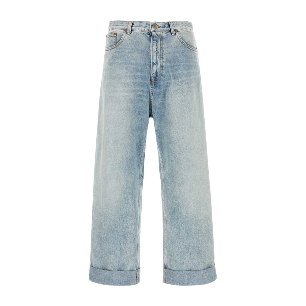 Valentino Garavani Men's Blue Denim Jeans - Straight Fit Jeans - W30 - Jeans