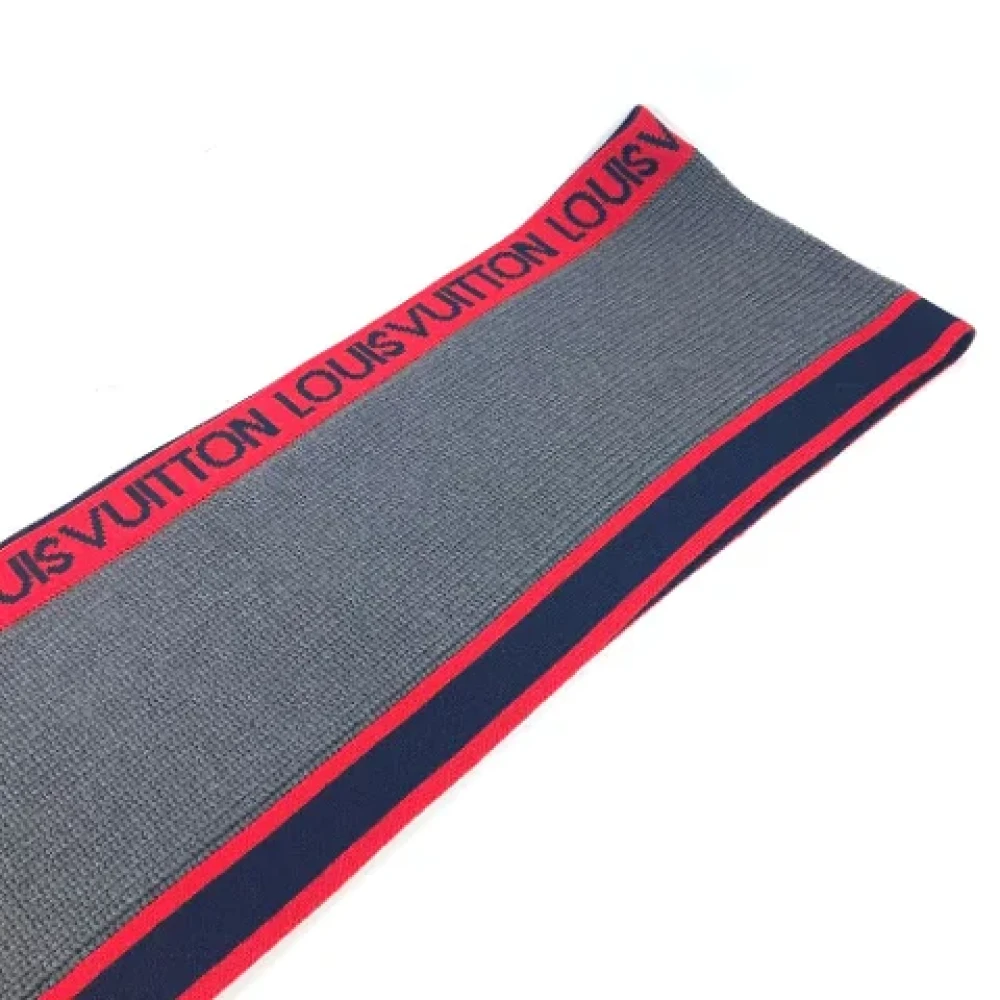 Louis Vuitton Vintage Pre-owned Wool scarves Blue Dames