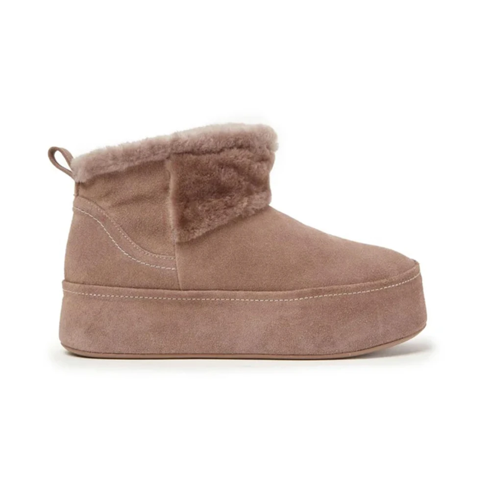 Paloma Barceló Women's Beige Winter Boots, 5 Uk, Stylish Booties For