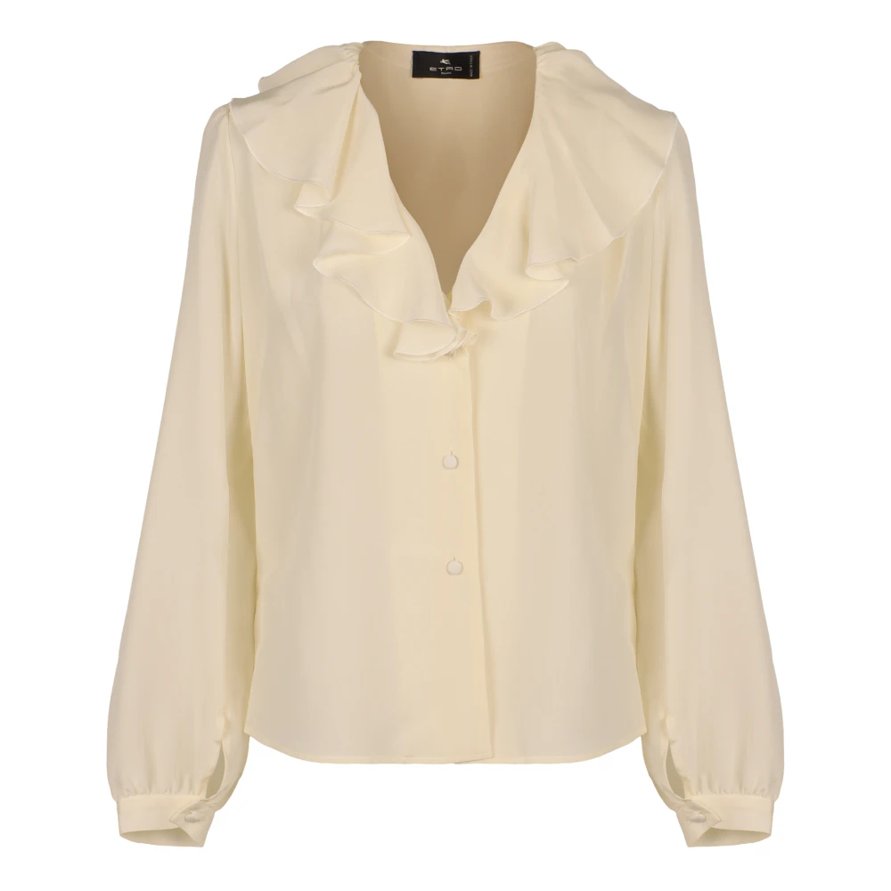 Etro Women's Beige Printed Silk Blouse