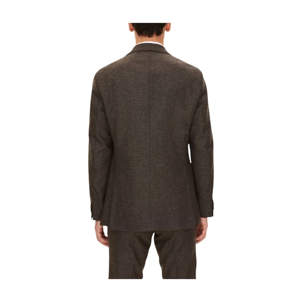 Oscar Jacobson Bruine Wol Blazer Regular Fit Fogerty Brown Heren