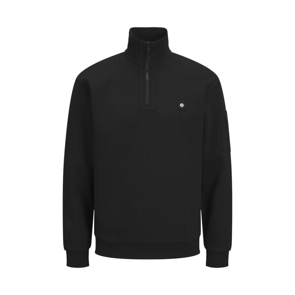 jack & jones Half Zip Sweater in Zwart Black Heren