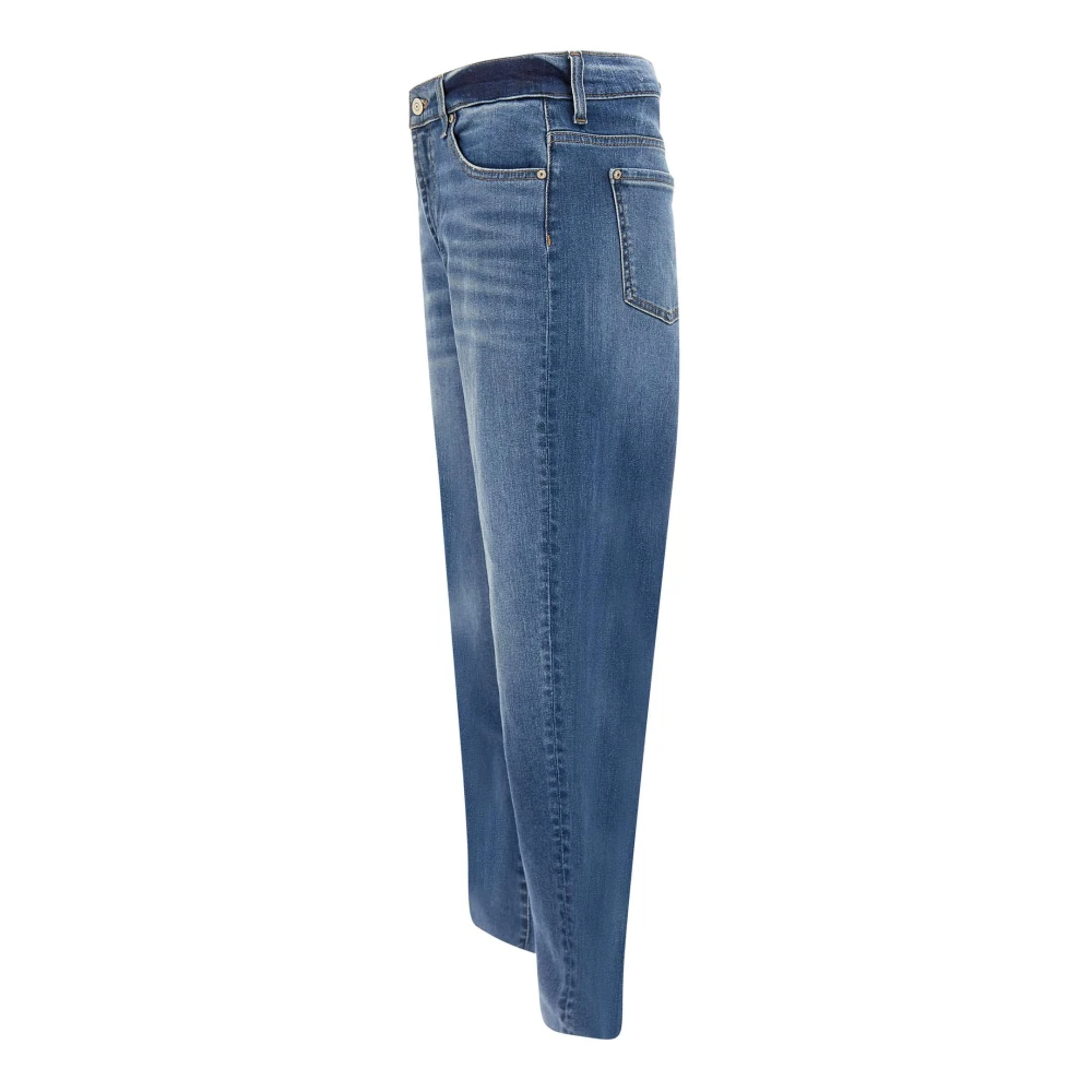 7 For All Mankind Jeans Straight Pre-owned Blue Dames