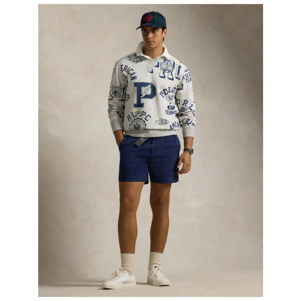 Polo Ralph Lauren Sportieve Katoenen Grafische Sweater White Heren