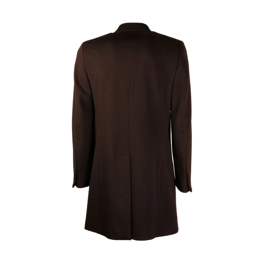 Made in Italia Bruine Wollen Jas voor Mannen Brown Heren