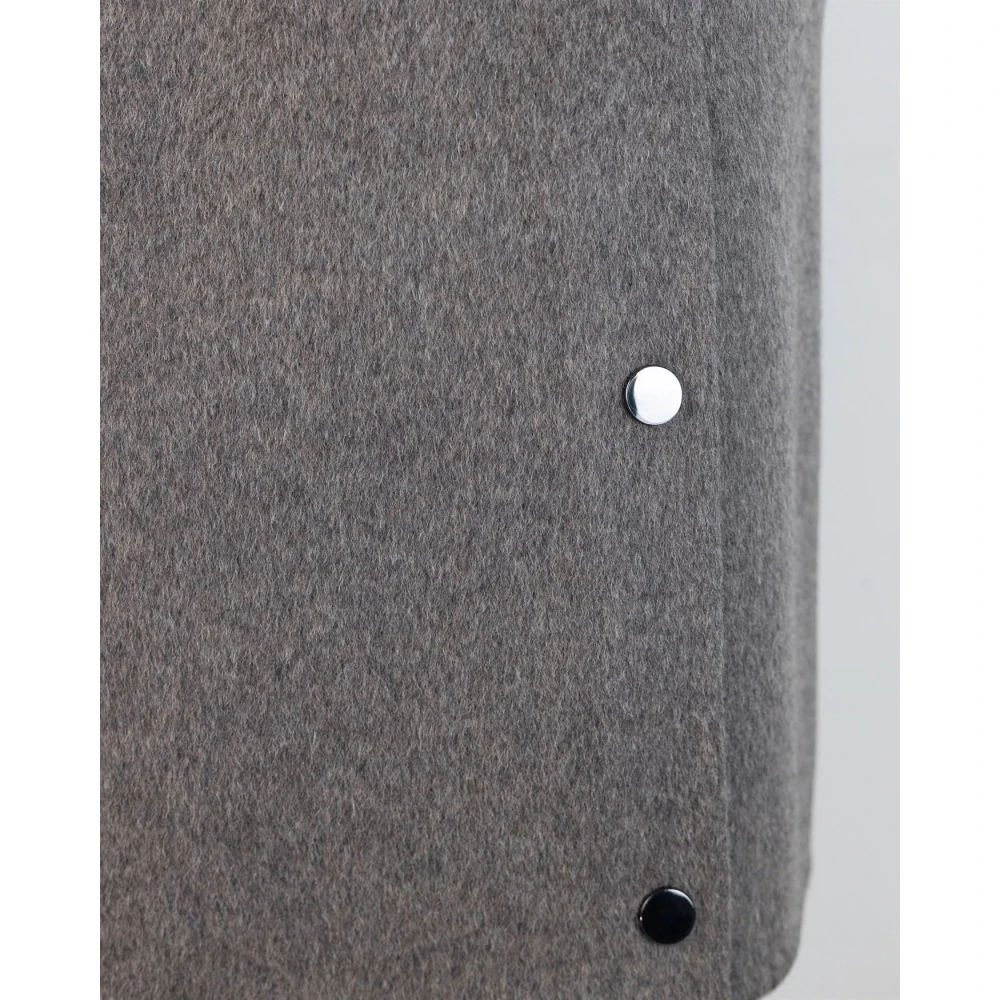 P.a.r.o.s.h. Grijze wollen rok met zakdetail Gray Dames