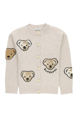 cardigan-beige-en-laine-pour-fille-avec-logo