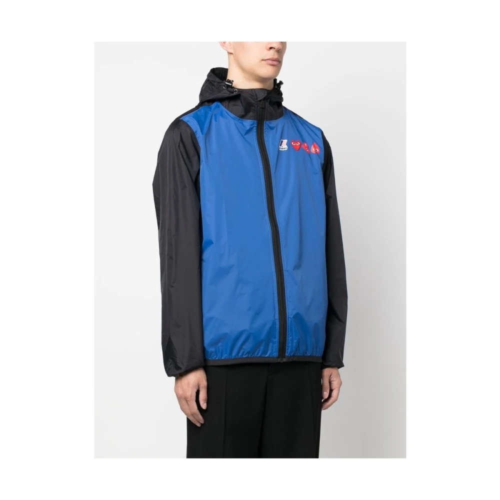 Comme des Garçons Play Logo-print Hoodiejas in Koningsblauw Blue Heren