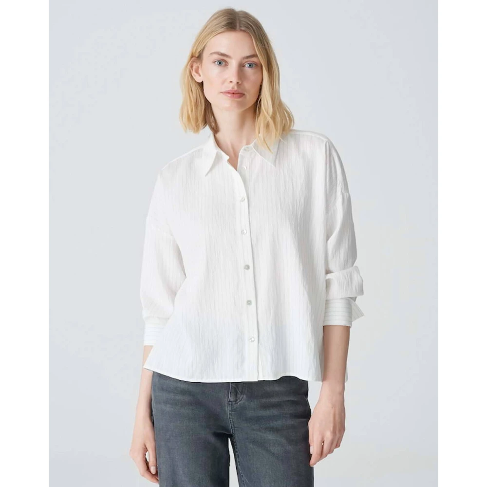 Opus Lange Mouw Blouse Fredi White Dames
