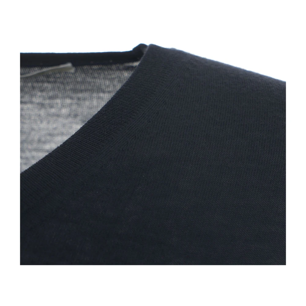 Kangra Blauwe Merino Pullover Gebreide kleding Aw24 Blue Heren