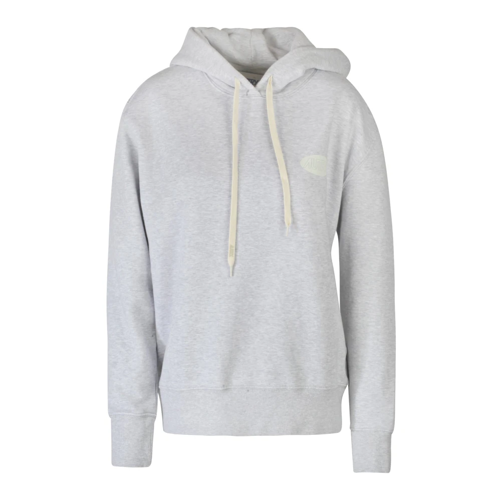 Autry Katoenen hoodie met trekkoordcapuchon Gray Dames