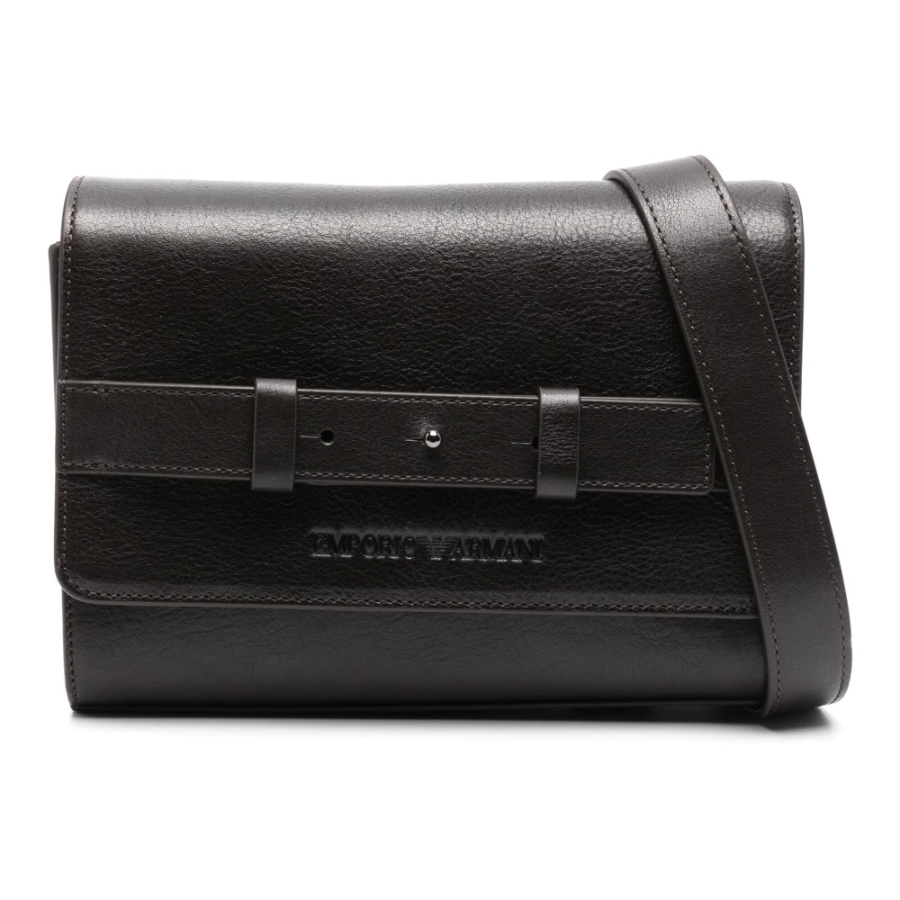 Emporio Armani Stijlvolle Mini Tas Brown Heren