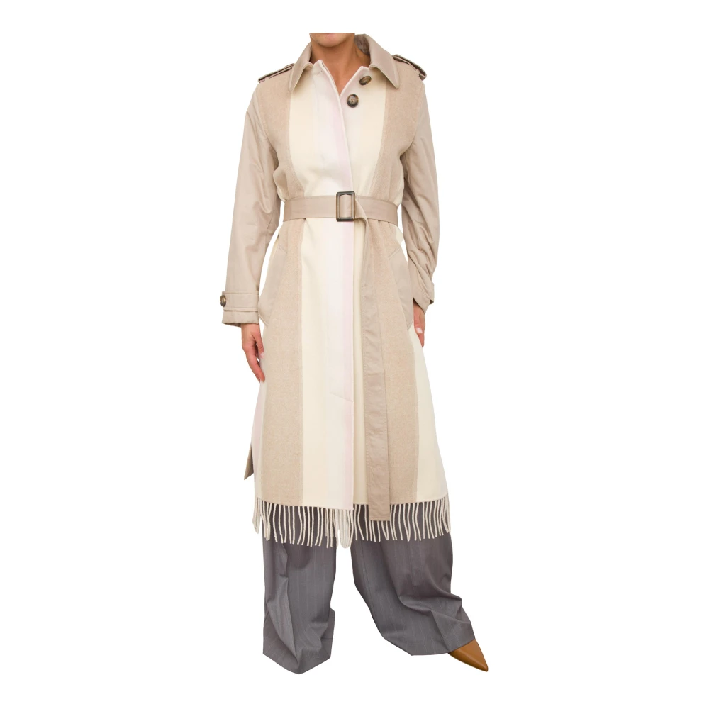 Marella Bruine Jas Beige Dames