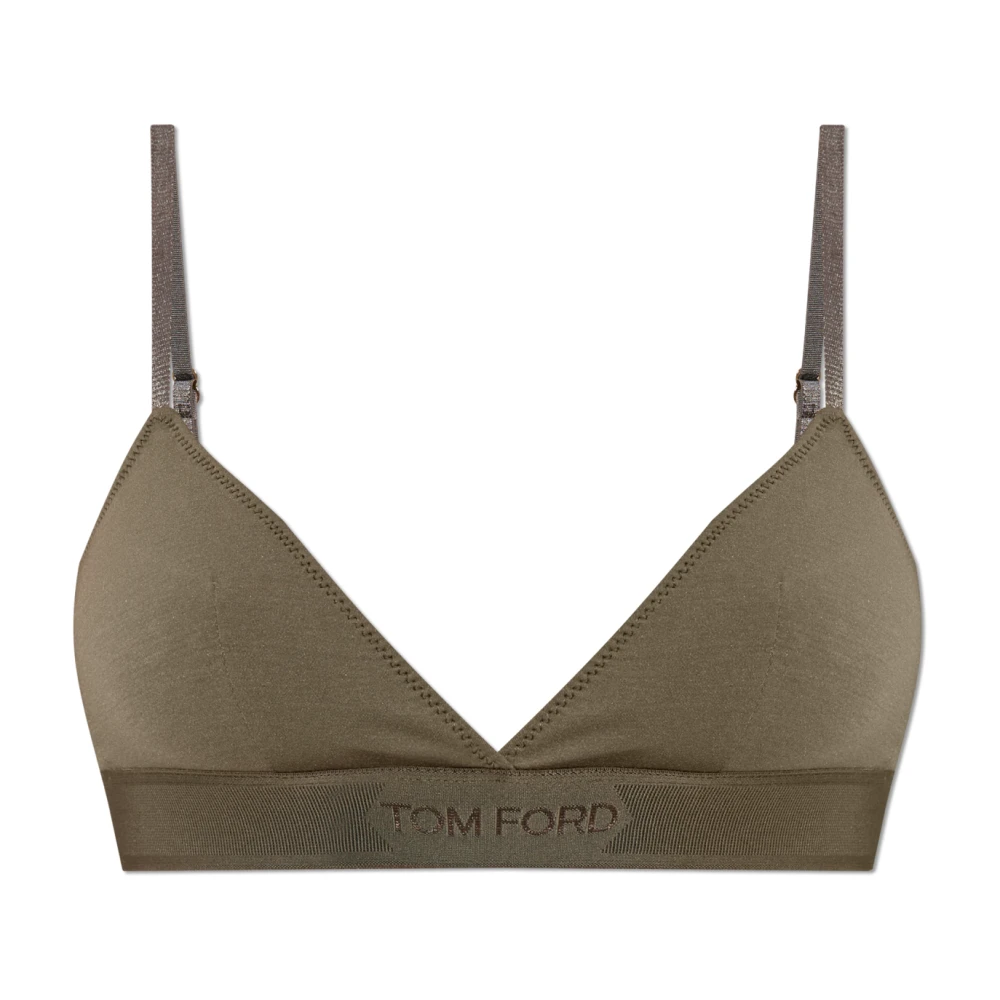 Tom Ford Vrouw Groente Ondergoed Dames, Groen, M, Logo Bh