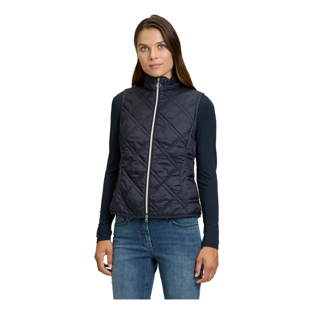 Betty Barclay Gewatteerd vest met rits Blue Dames