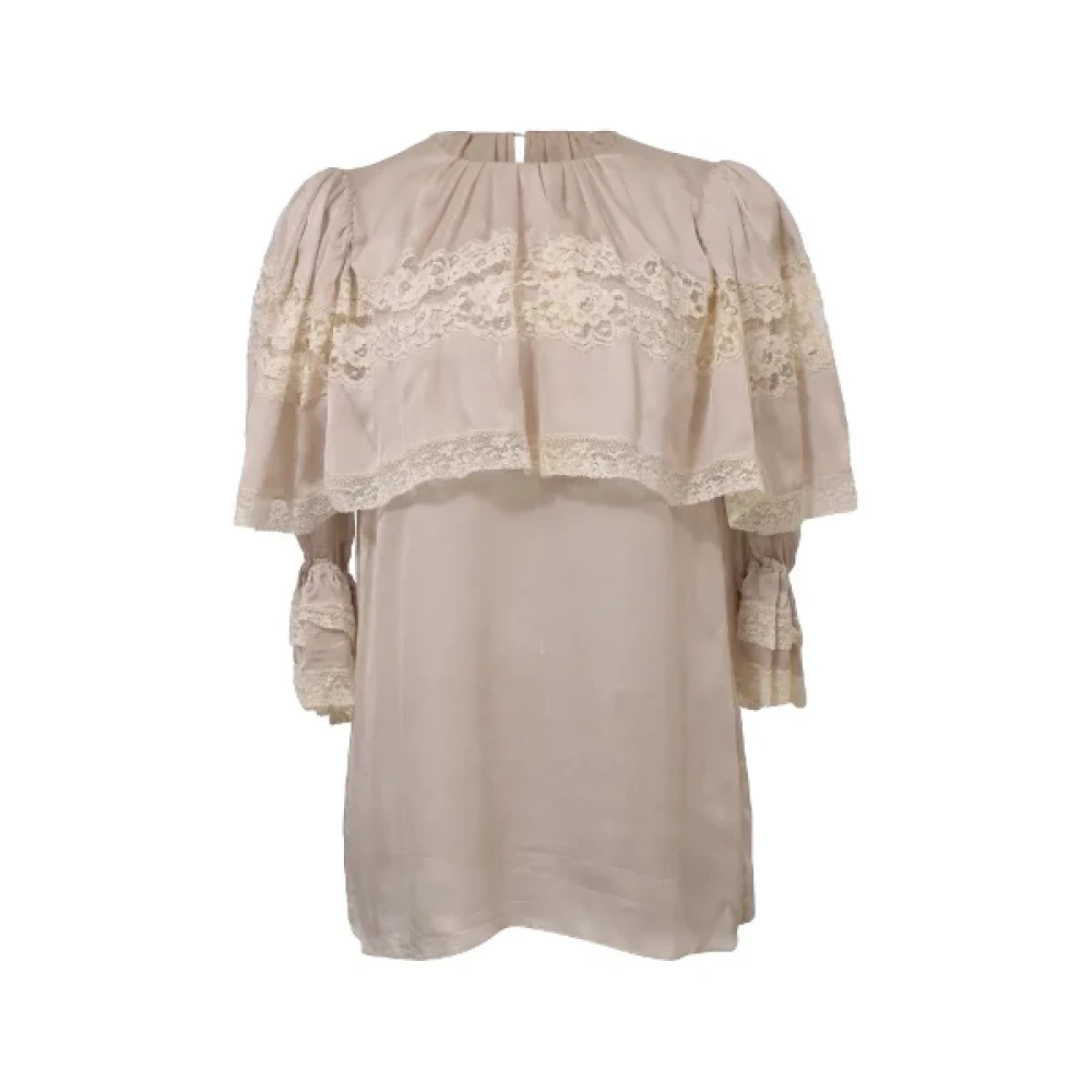 Dolce & Gabbana Pre-owned Silk tops Beige Dames