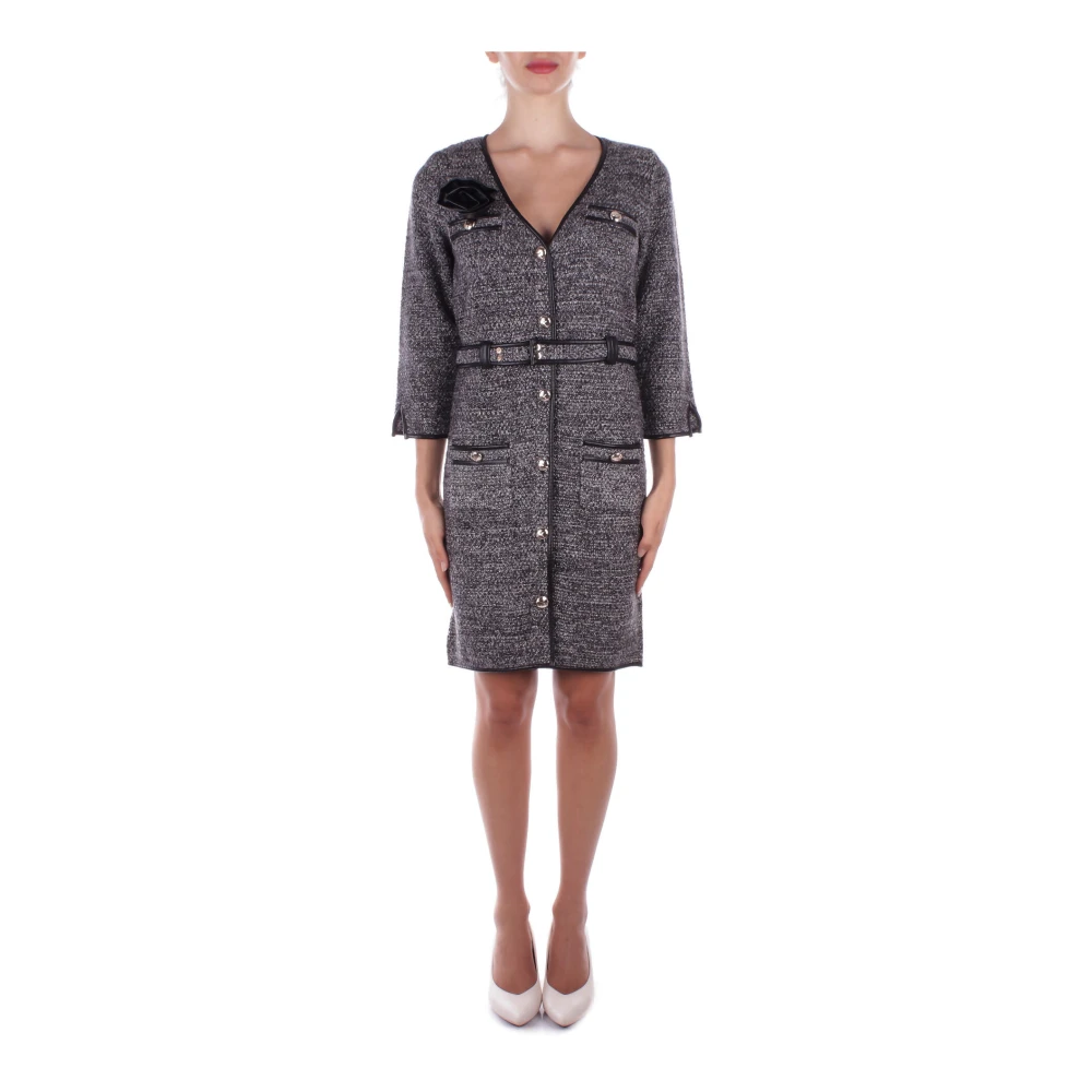 Blugirl Zwarte Jurken met Logo Detail Black Dames