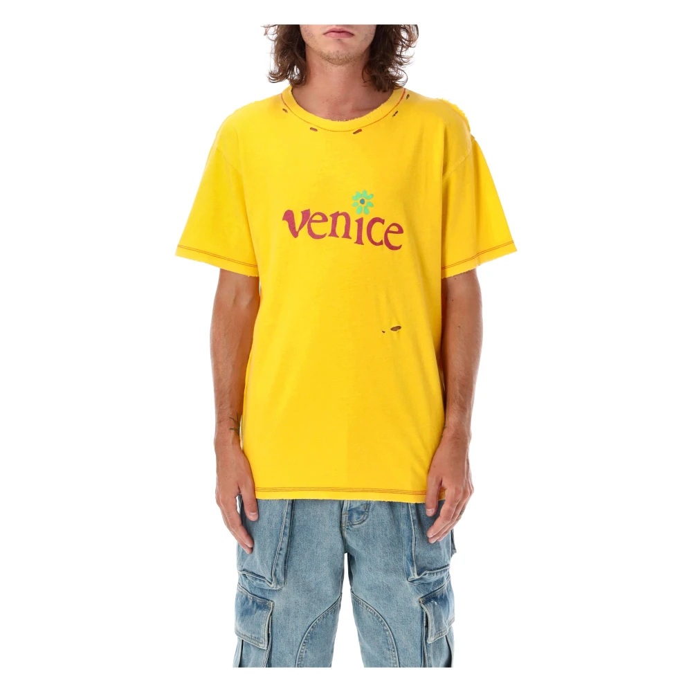 ERL Venice T-Shirt Yellow Heren