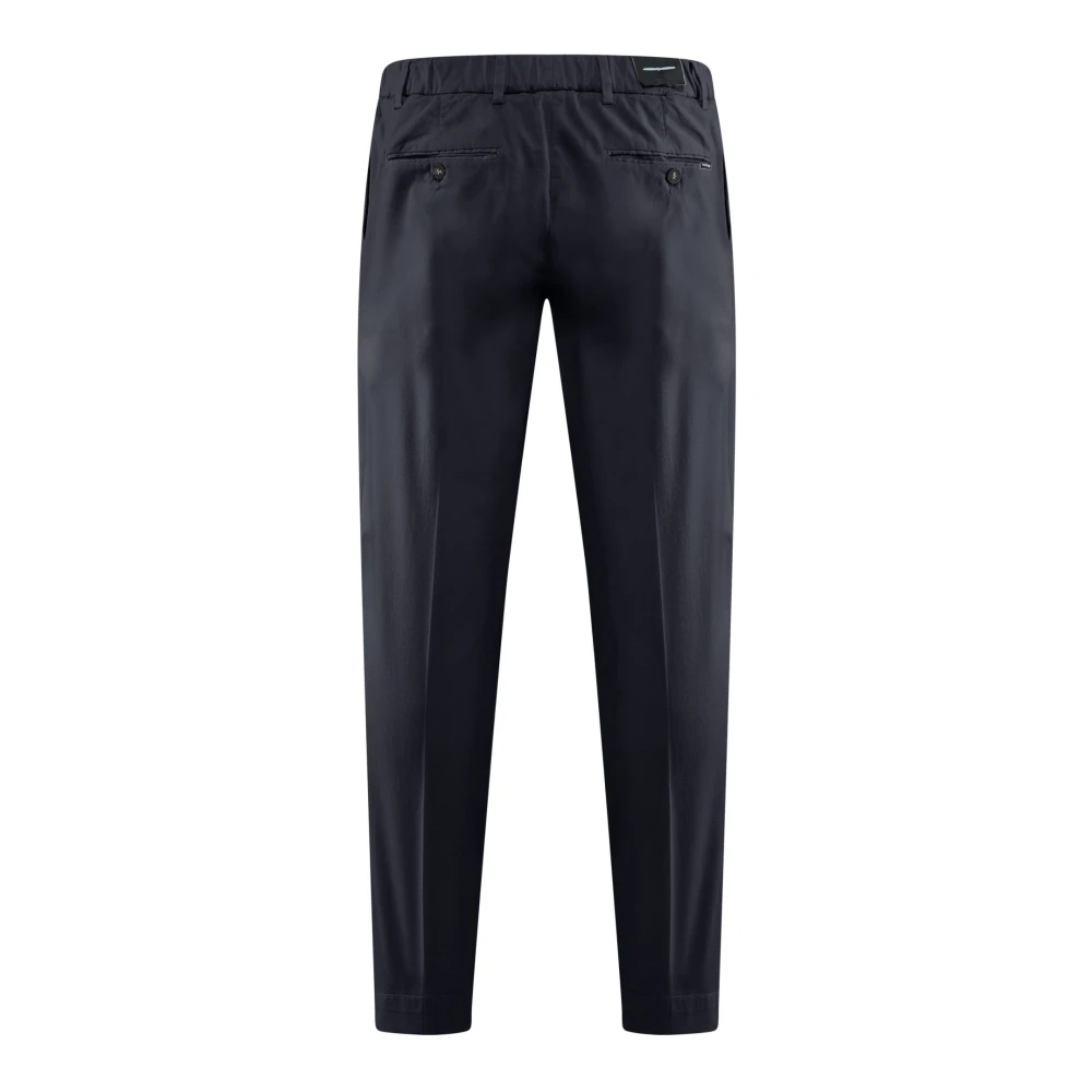 BomBoogie Geplooide broek in Stretch Panama-stof Blue Heren