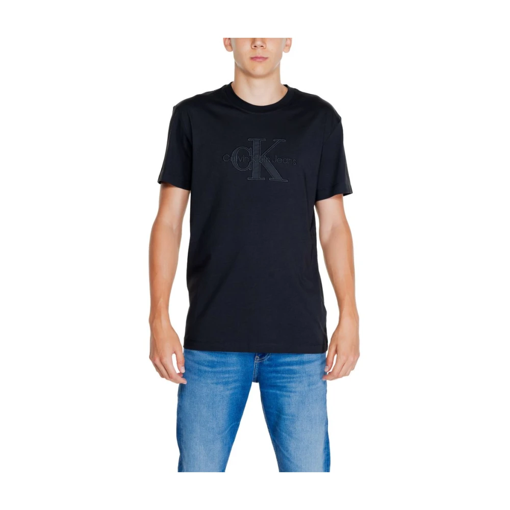 Calvin Klein Jeans Zwart Katoenen Heren T-Shirt Herfst Winter Collectie Black Heren