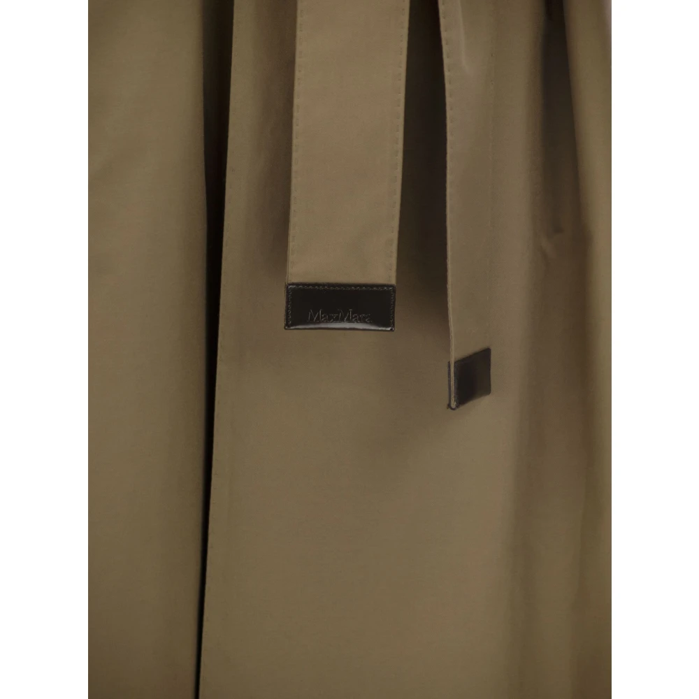Max Mara Oversize Drip-Proof Twill Trench Coat Brown Dames