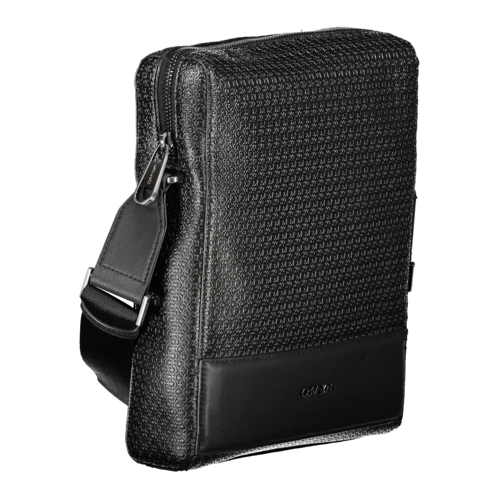 Calvin Klein Zwarte Heren Schoudertas met Rits Black Heren