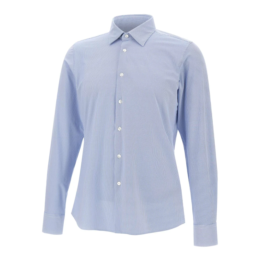 RRD Lichtblauw Oxford Jacquard Slim Fit Overhemd Blue Heren