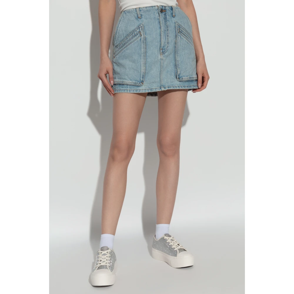 Amiri Denim rok Blue Dames