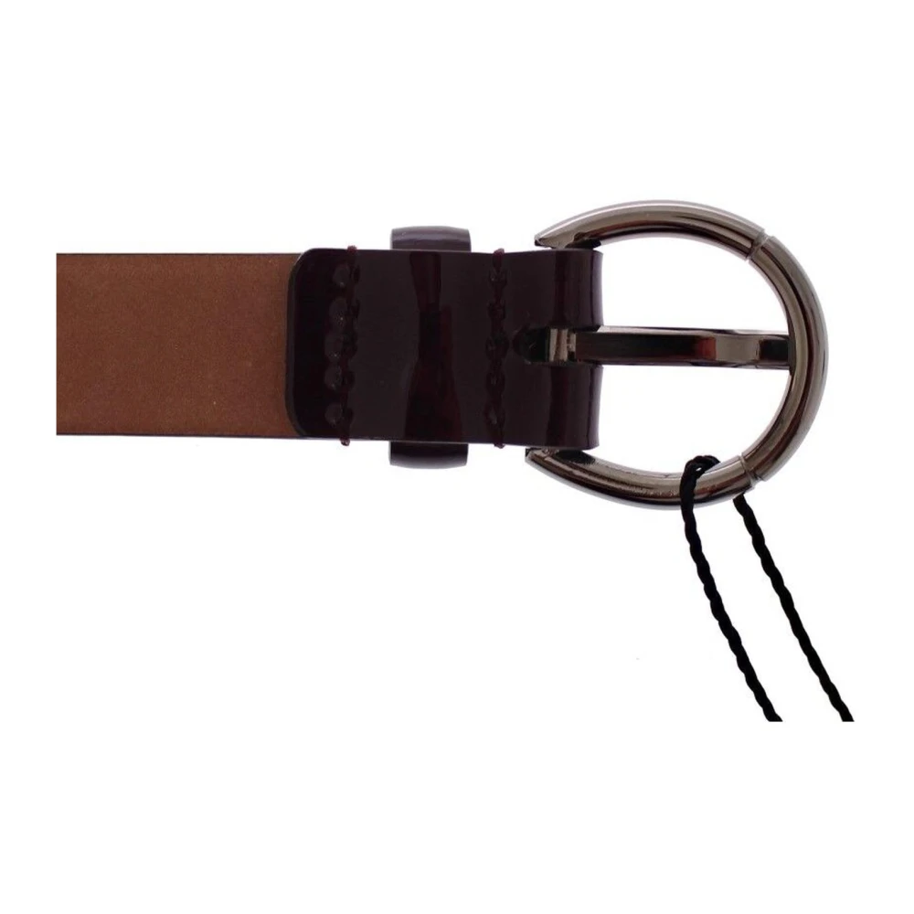 Dolce & Gabbana Iconische Leren Logo Riem Purple Dames