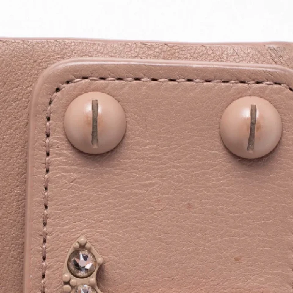 Dior Vintage Pre-owned Leather home-office Beige Dames
