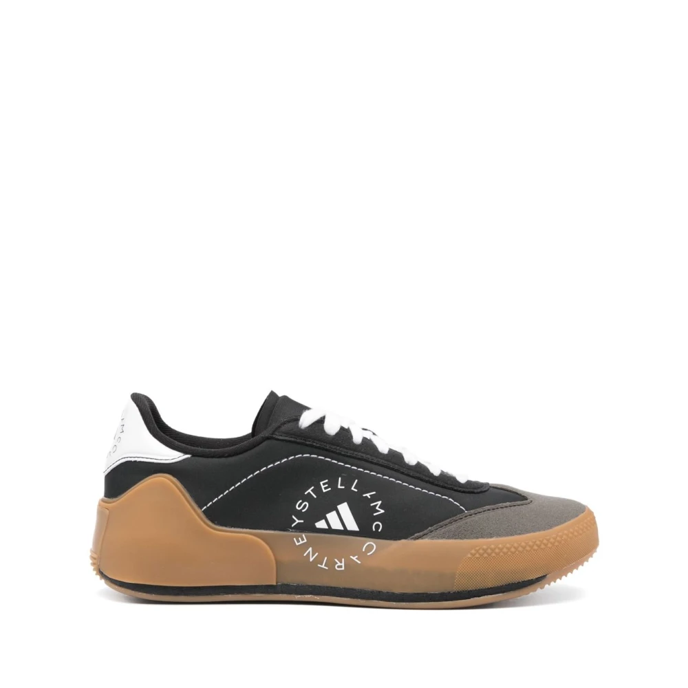 Adidas By Stella Mccartney Women's Black Silk & Nylon Sneakers