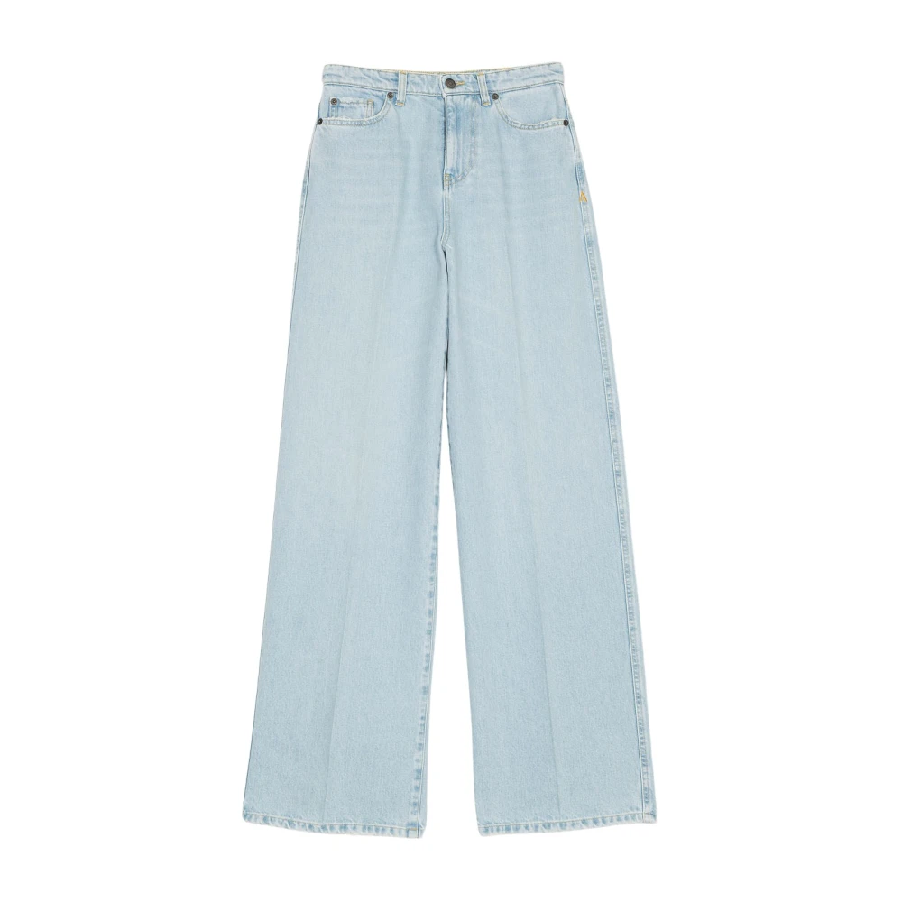 Twinset Denim Hoge Taille Wijde Pijp Broek Blue Dames