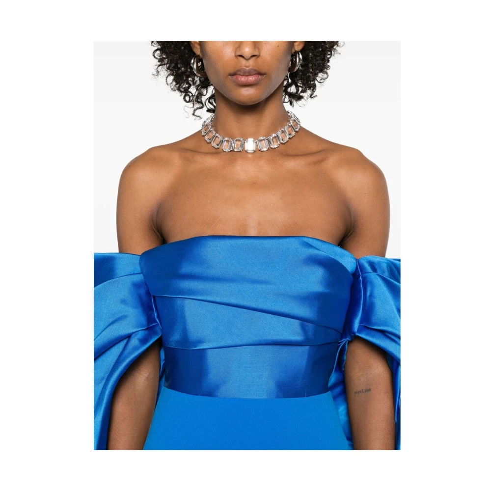 Solace London Koningsblauwe Bardot Hals Jurk Blue Dames